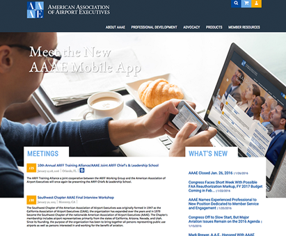 American Association of Airport Executives powers their website with iMIS CMS